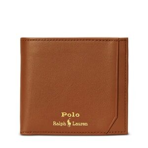 Ralph Lauren Brown Leather Wallet With Coin Pocket